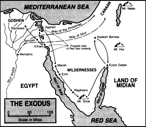 Map Of The Exodus